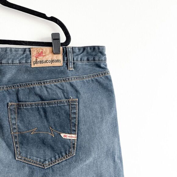 Parasuco Mens 5 Pocket Mid-Rise Straight Leg Jeans Medium Wash Blue Size 54 - Picture 3 of 10